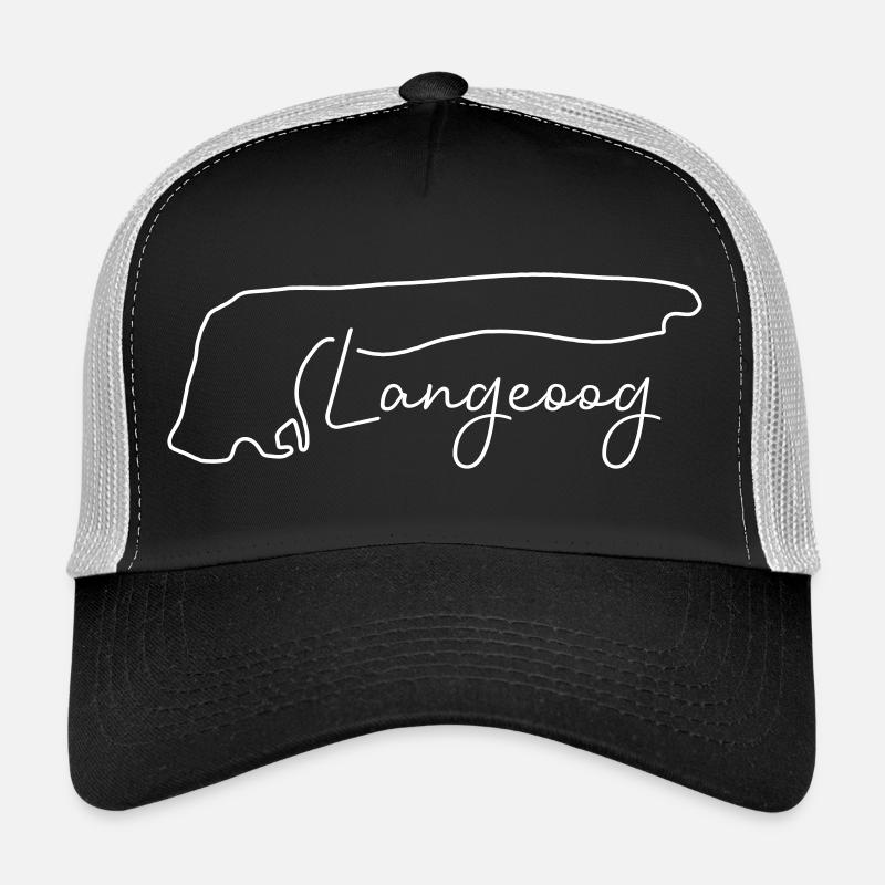 Langeoog | Map line art minimalism Trucker Cap