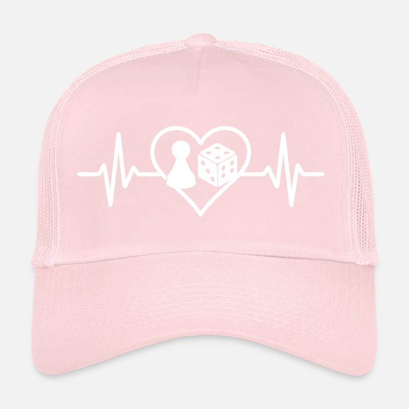 Motif de Cœurs et Dames de Jeu Élégant Casquette trucker 