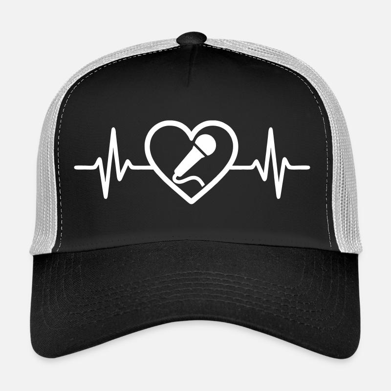 Karaoke Heart Mic Singing Trucker Cap