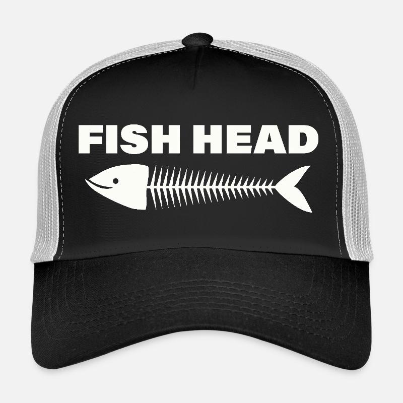 FISH HEAD - Trucker Cap - Schwarz/Steingrau