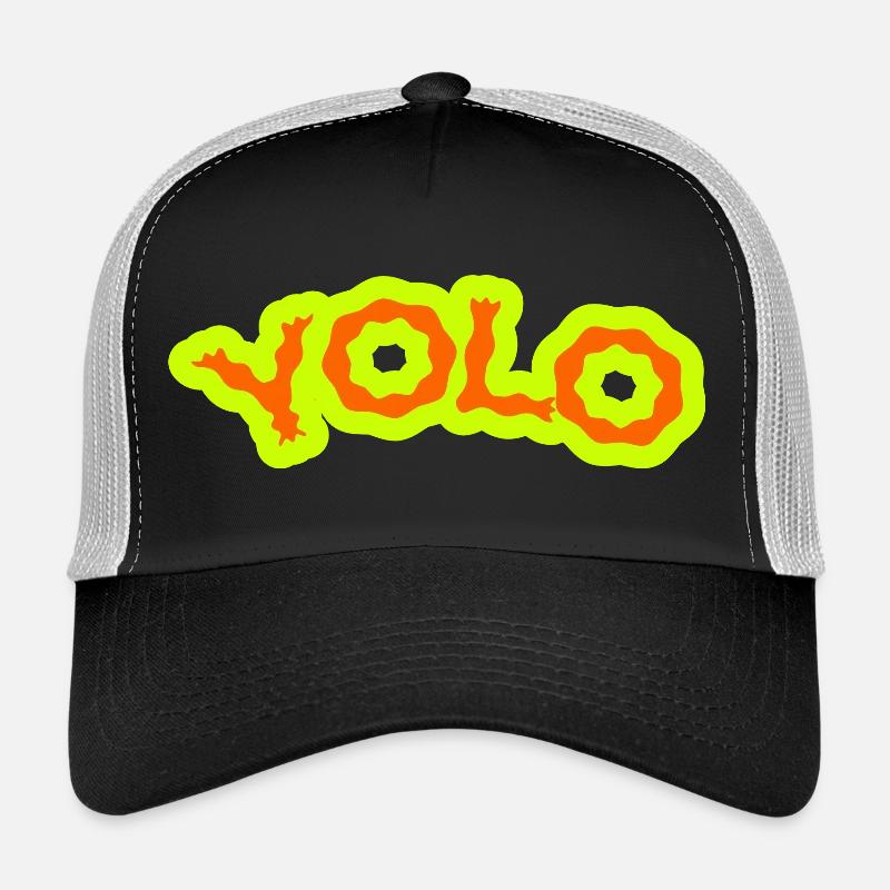 YOLO Néon Lime Psychédélique Casquette trucker 