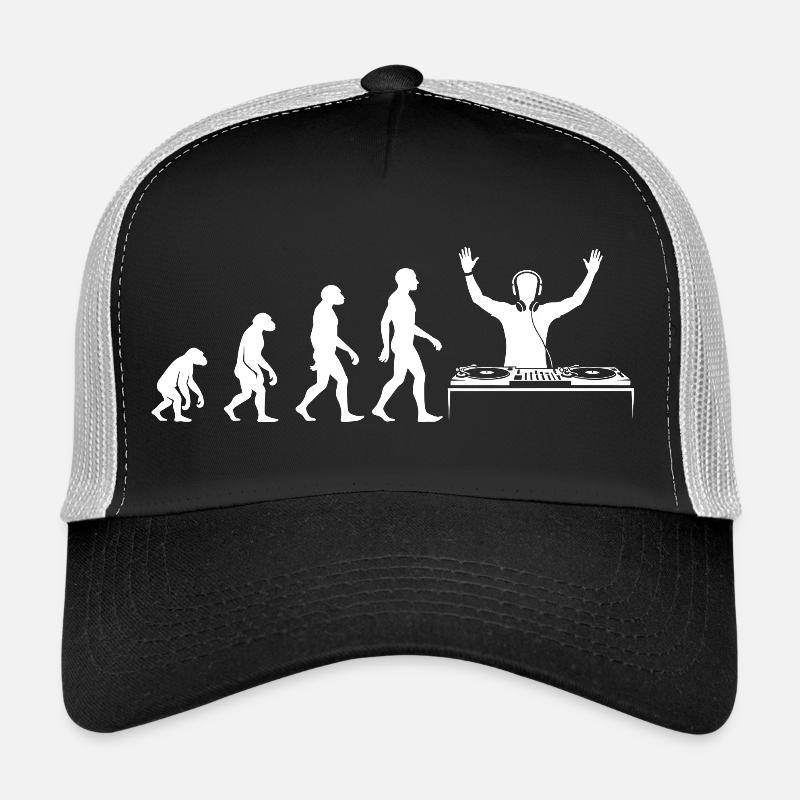 Evolution to a DJ with turntable Trucker Cap