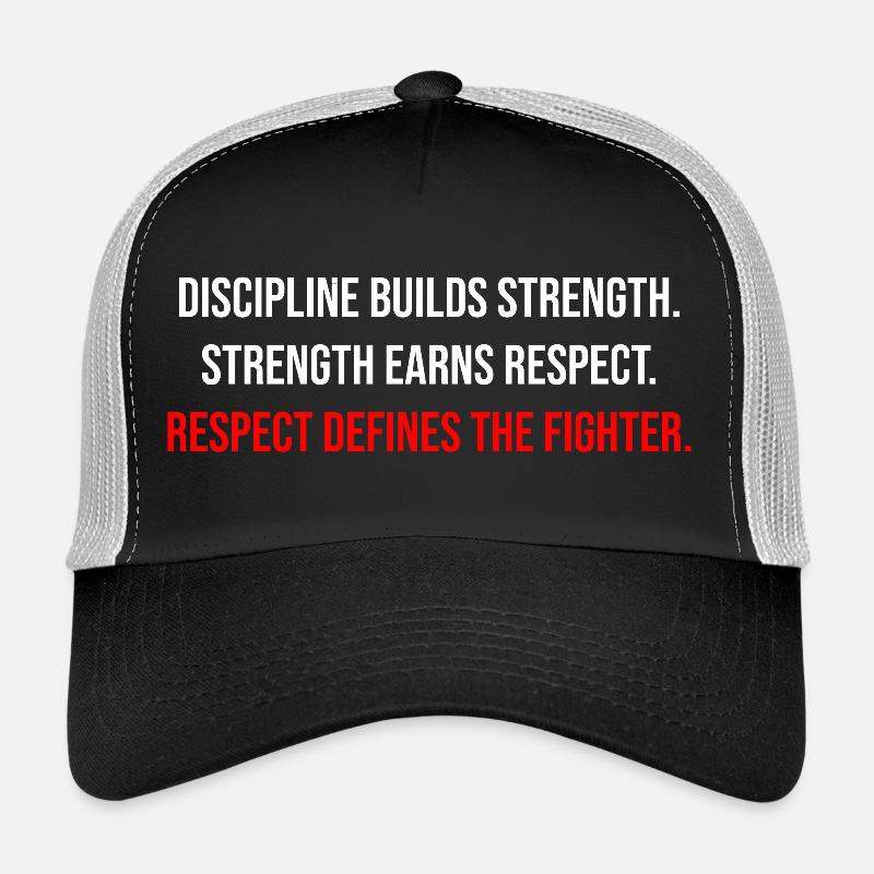 Fight Forge: Discipline & Strength Fighter Quote Trucker Cap