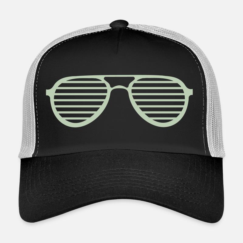 Retro Stripe Sunglasses Trucker Cap