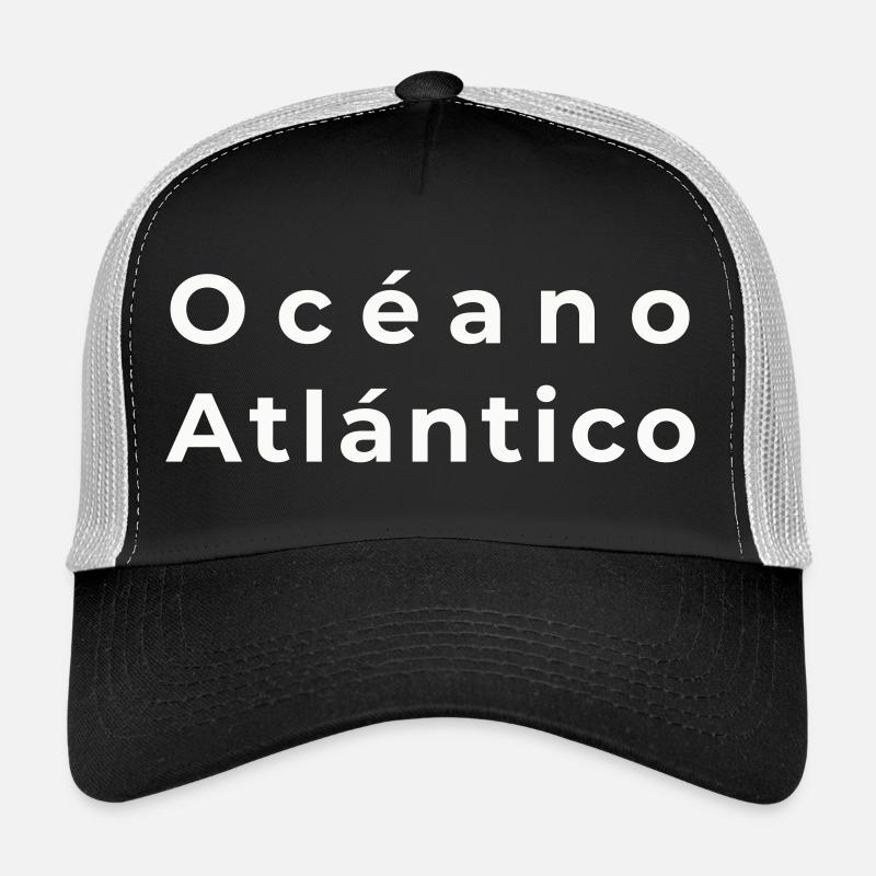 Océan Atlantique Typographie Marine Casquette trucker 