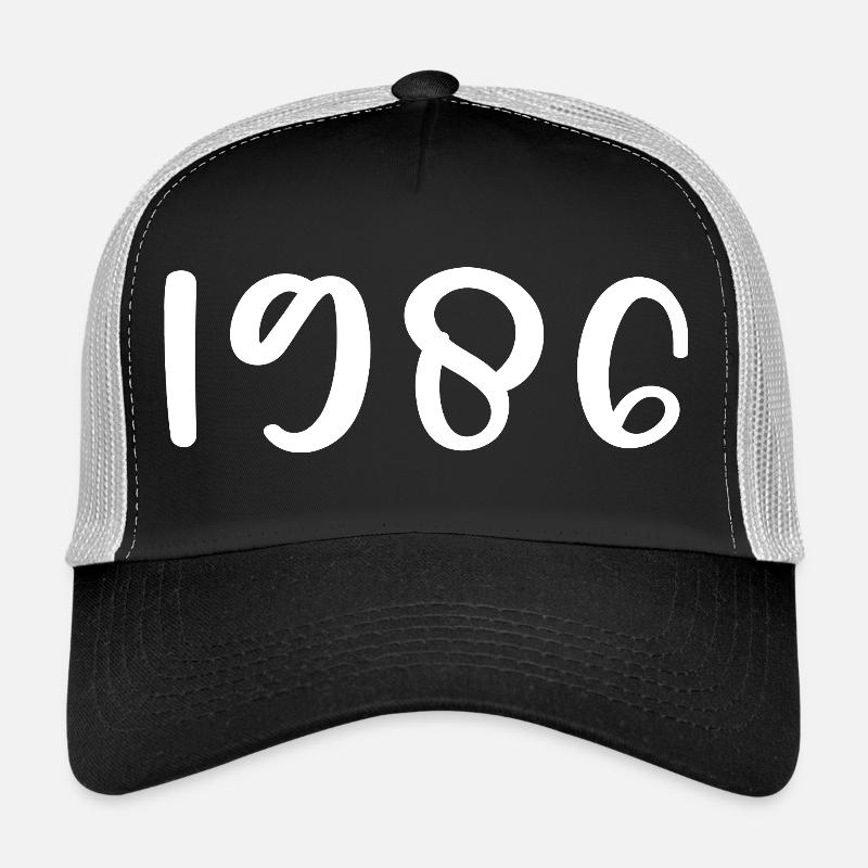 1986 Geburtstag 1986 - Trucker Cap - Schwarz/Steingrau