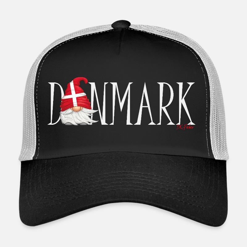 Nain d’hiver danois avec chapeau drapeau Casquette trucker 