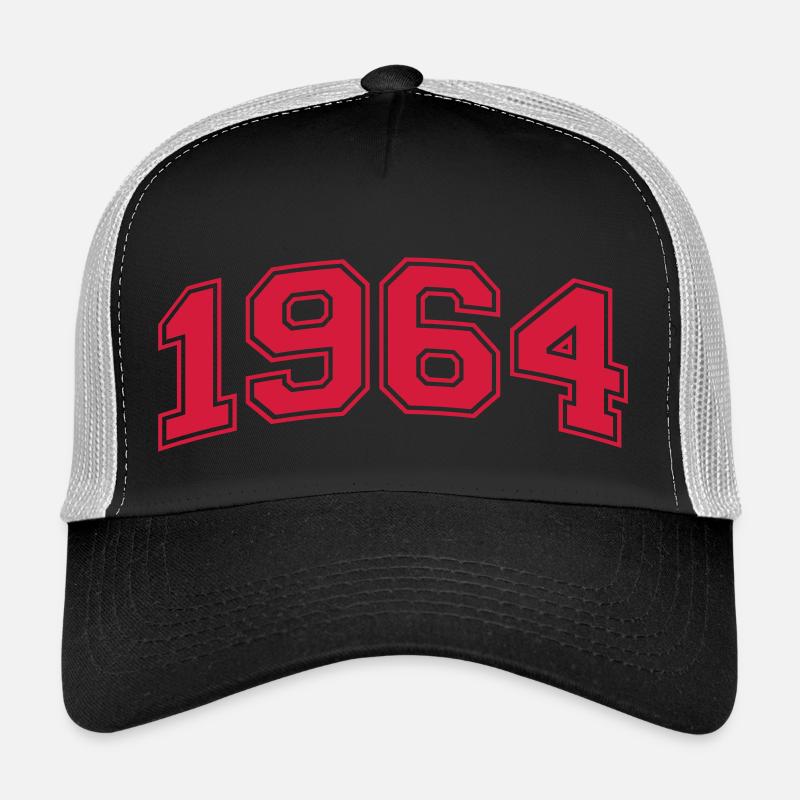 1964 - Trucker Cap - Schwarz/Steingrau