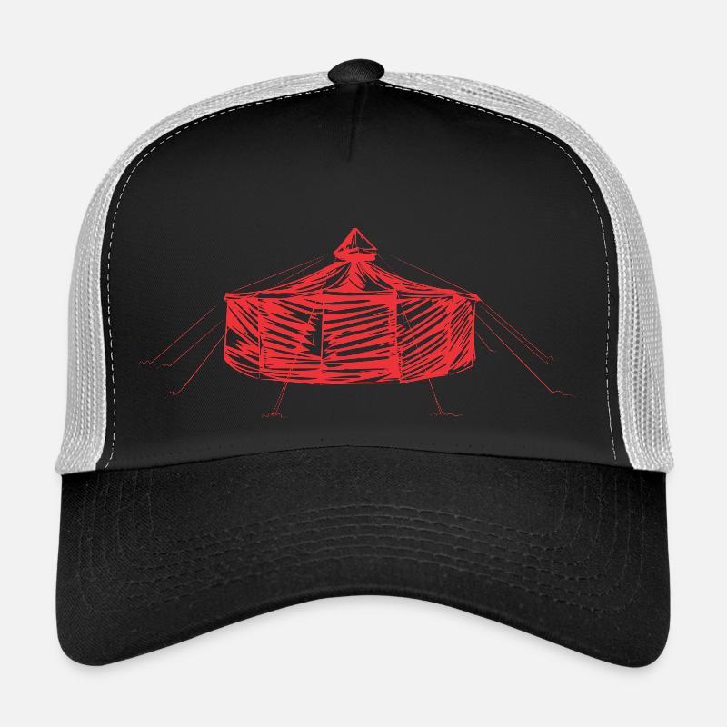 jurte_red - Casquette trucker  - noir/gris pierre