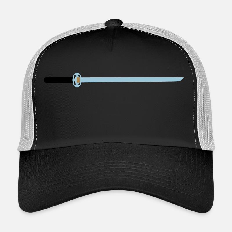 Épée idée cadeau médiévale lame tranchante - Casquette trucker - noir/gris pierre