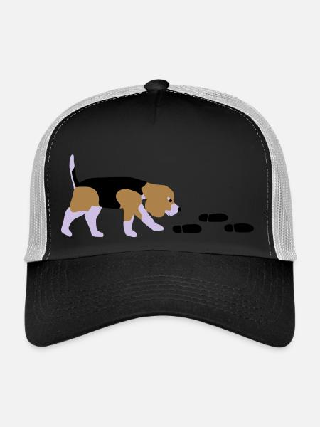 Beagle Mantrailer - Casquette trucker  - noir/gris pierre - Devant