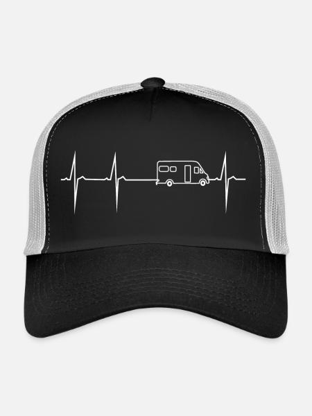 herzschlag wohnmobil - Trucker Cap - Schwarz/Steingrau