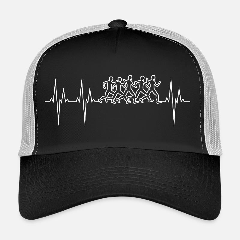 Marathon electrocardiogram ECG Marathon Trucker Cap