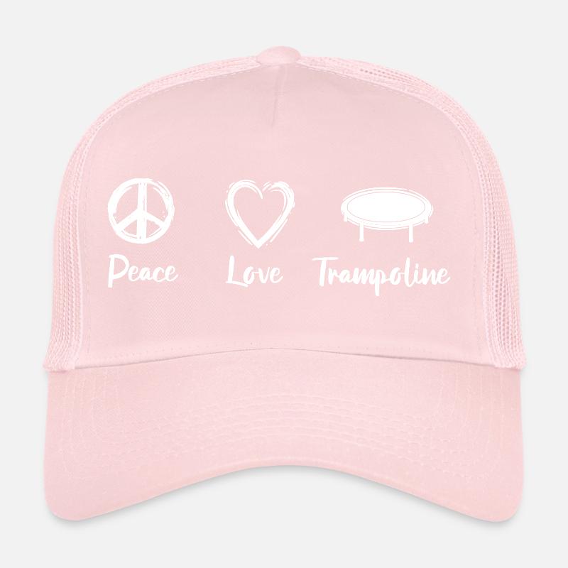 Peace Love Trampoline Trucker Cap