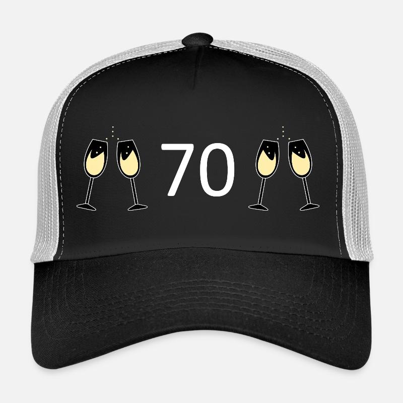 70e anniversaire 70 ans 70 Numéro 70 Blanc Casquette trucker 