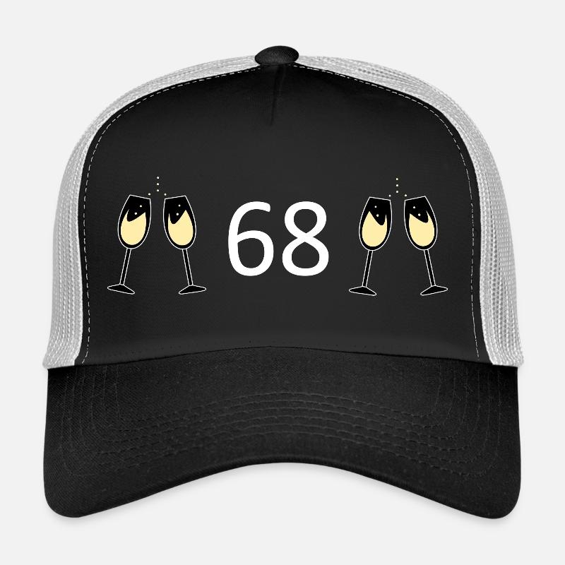 68th Birthday 68 Years Jubilee 68 Number 68 Trucker Cap