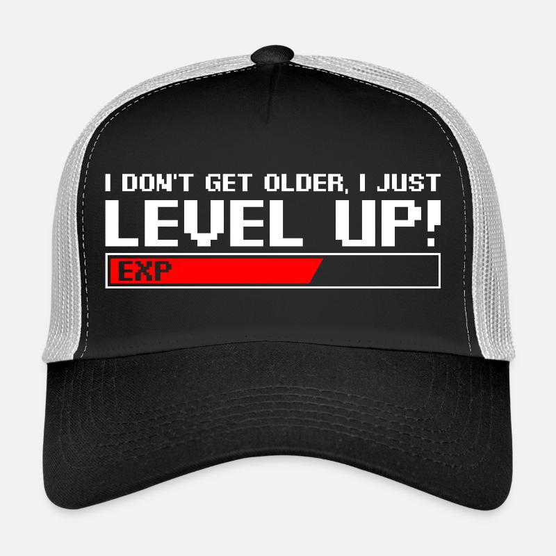 Retro Level Up Pixel Tee Trucker Cap