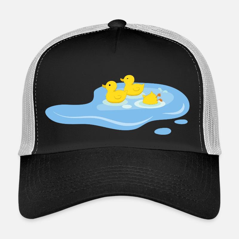 Enten in einem Teich - Trucker Cap - Schwarz/Steingrau