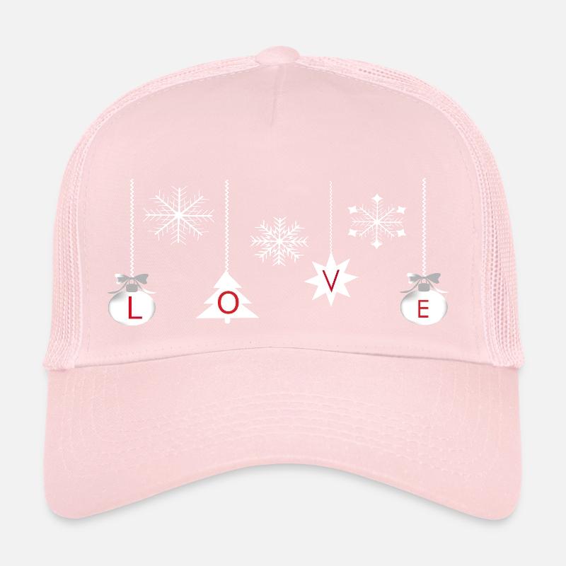 Boules de Noël avec amour Casquette trucker 