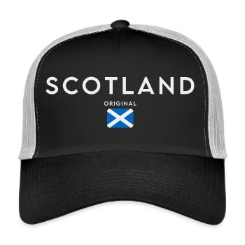 Drapeau de l’Ecosse, fierté écossaise - Casquette trucker  - noir/gris pierre - Devant