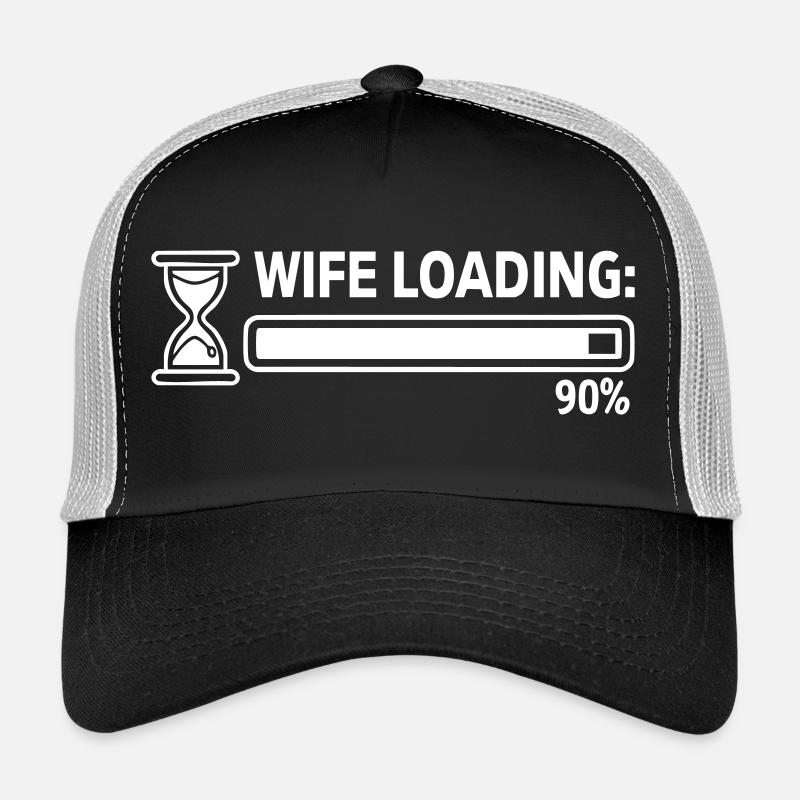 Braut „Wife Loading“-Motiv mit Ladebalken Trucker Cap