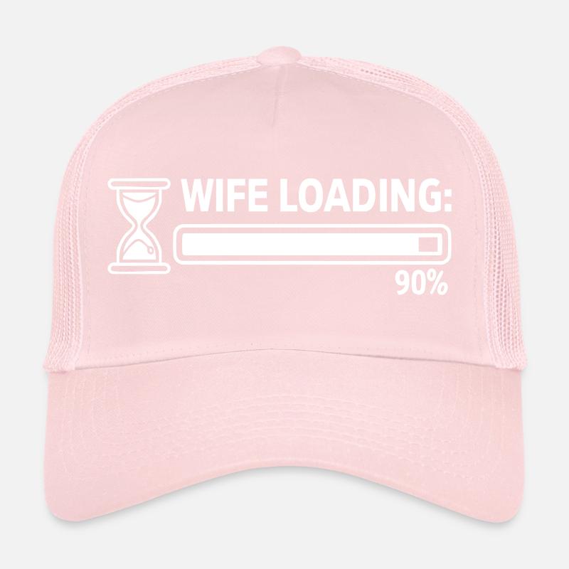 Braut „Wife Loading“-Motiv mit Ladebalken Trucker Cap