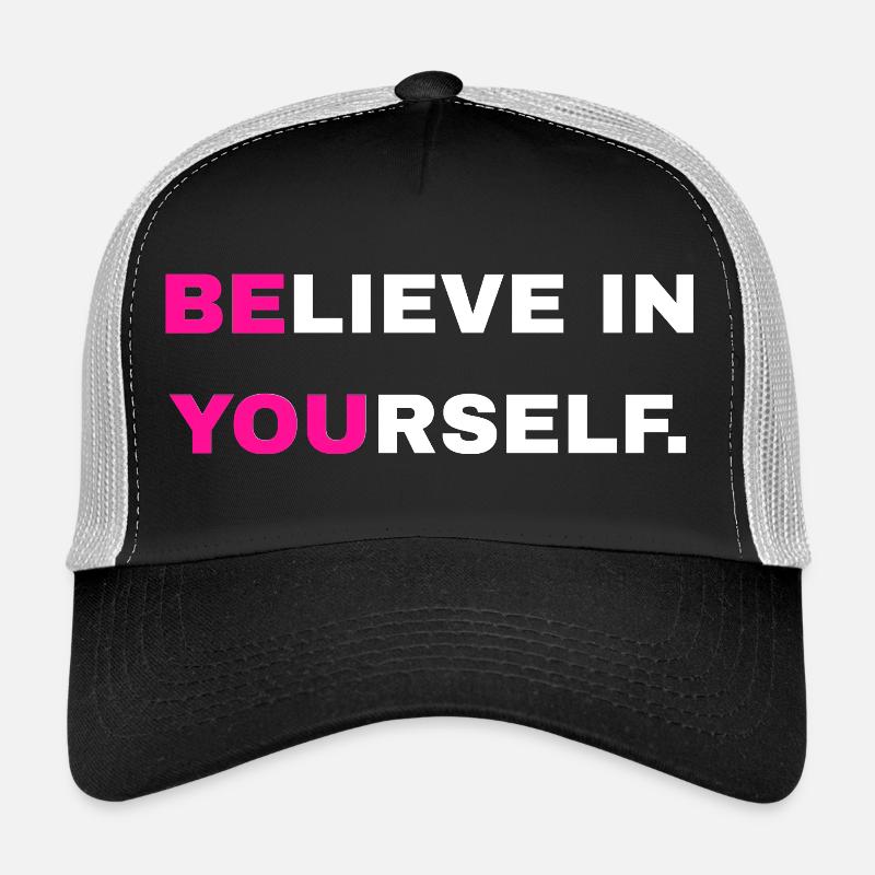Inscription « Croyez en vous » Casquette trucker 