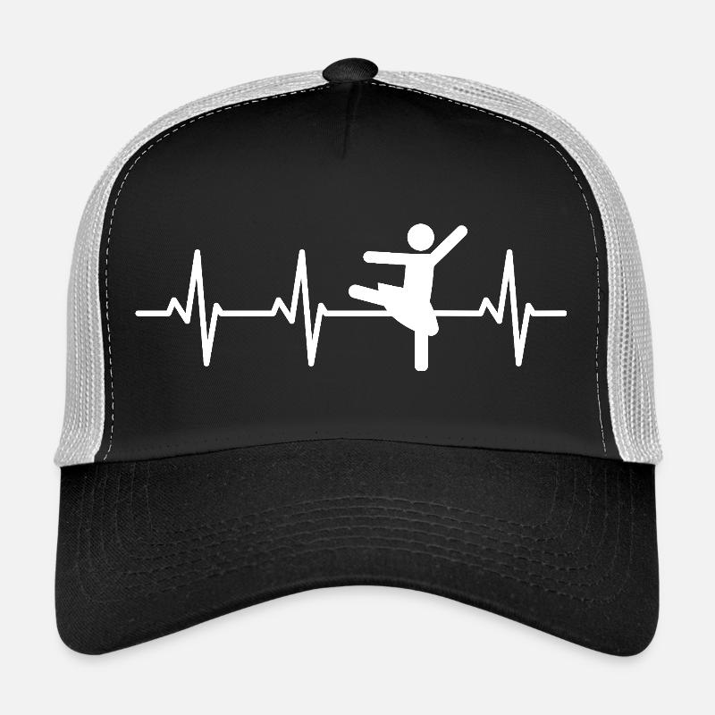Ballett Tänzerin Kardiogramm - Trucker Cap - Schwarz/Steingrau