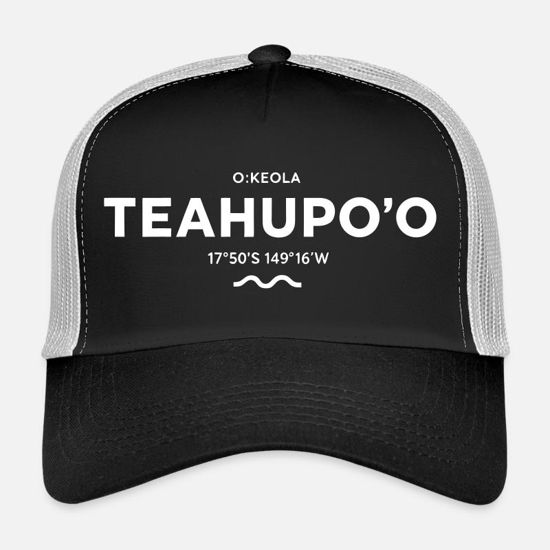Teahupo'o Vague et Coordonnées Tee Casquette trucker 