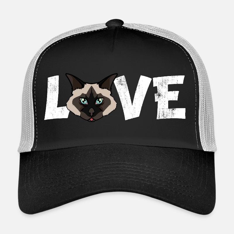 Birman Cat Love Funny Breed Illustration Trucker Cap