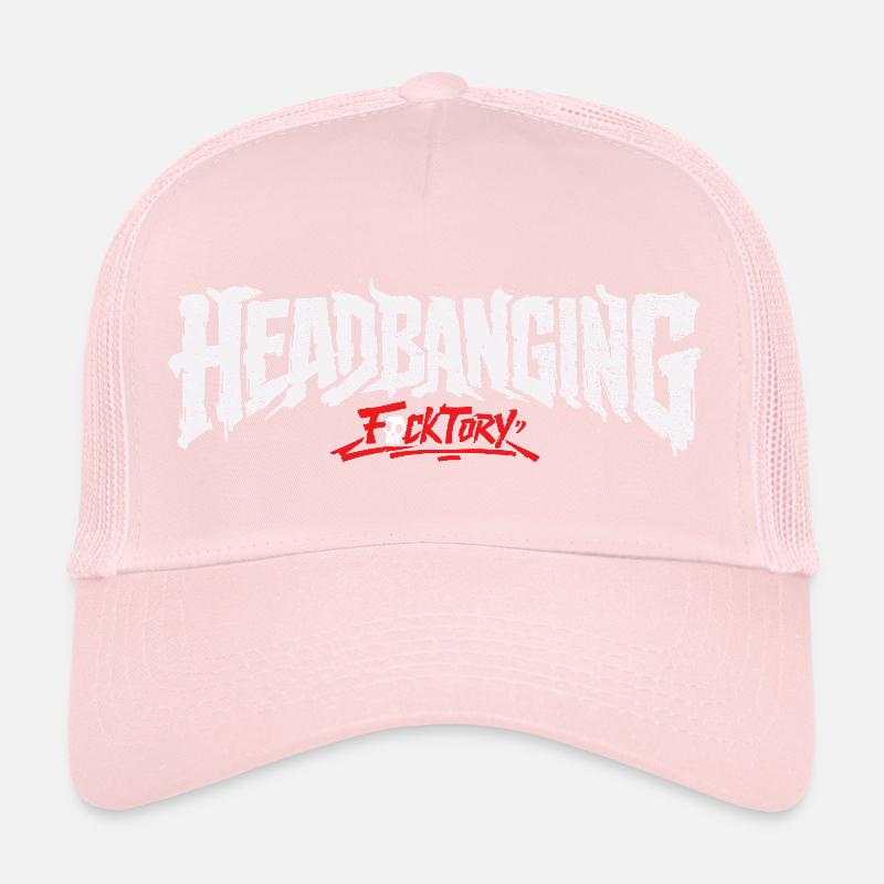 Headbanging logo white Trucker Cap
