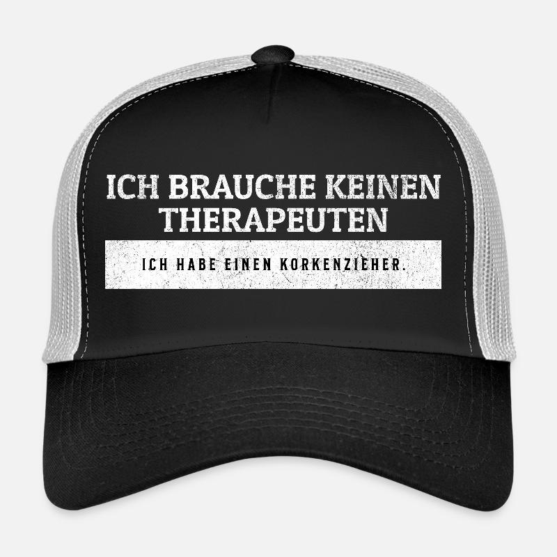 SARCASM - No therapist - just corkscrew. Trucker Cap