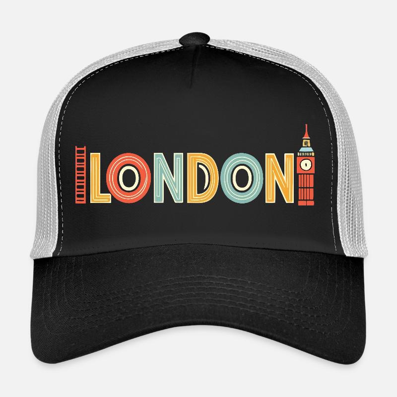 Londres rétro multicolore Casquette trucker 