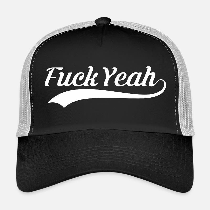 Fuck Yeah Vintage Script Logo Trucker Cap