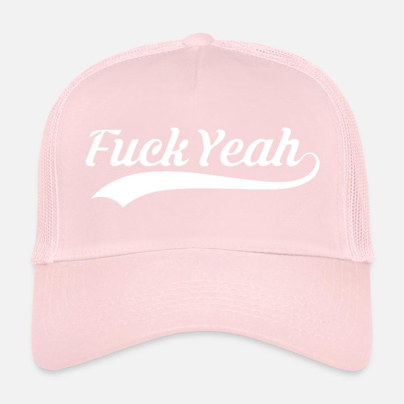 Fuck Yeah Vintage Script Logo Trucker Cap