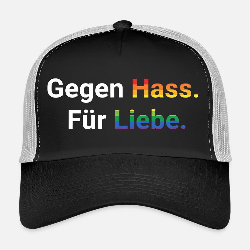 Liebe statt Hass Spruch Frieden Statement Trucker Cap