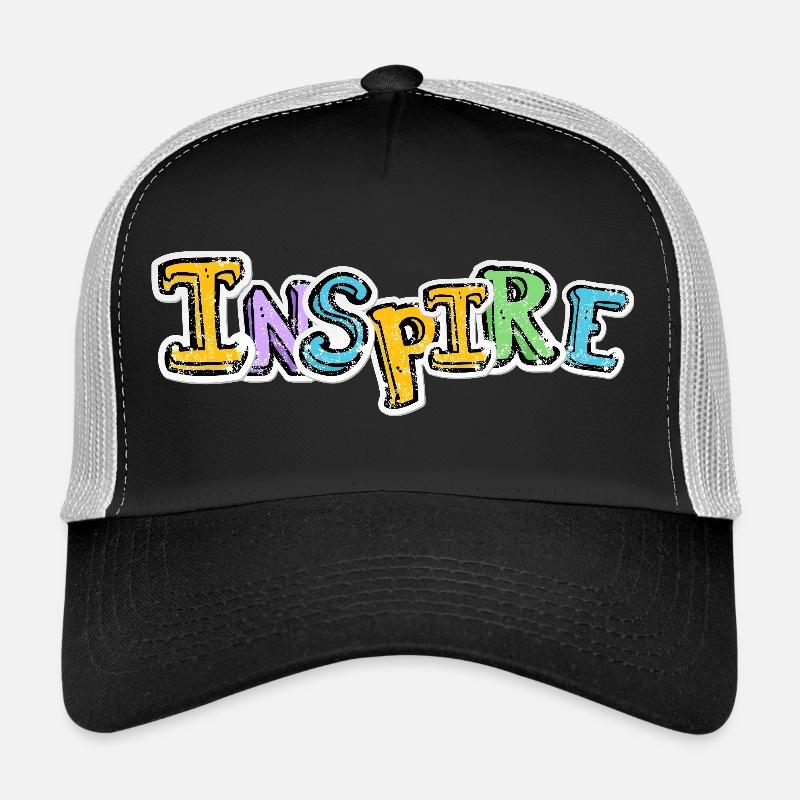 Inspire Graffiti Color Pop - Casquette trucker - noir/gris pierre