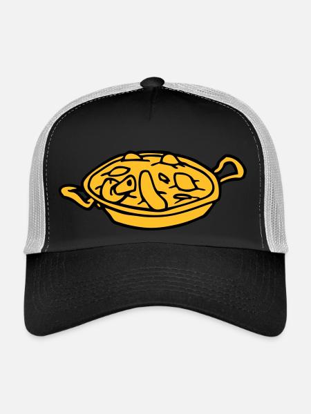 choucroute d'Alsace Sauerkraut plat alsacien - Casquette trucker  - noir/gris pierre - Devant