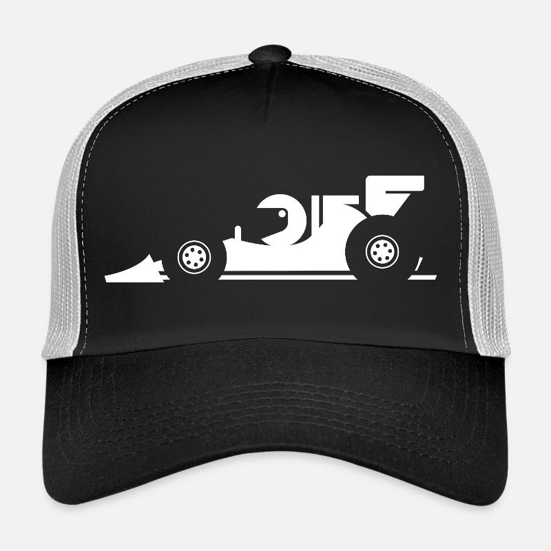 Comic Formula Racing Cartoon Racing Car Icon Trucker Cap
