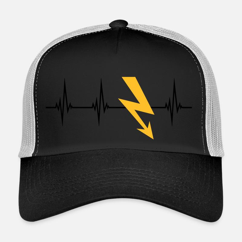 current pulse heartbeat frequency electric flash en Trucker Cap
