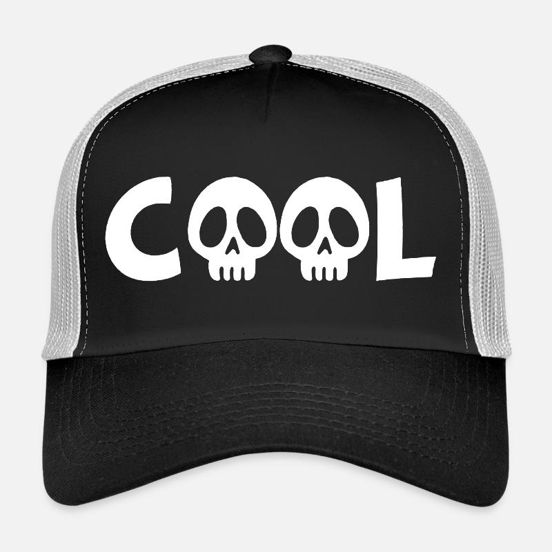 Crâne et cool (blanc) Casquette trucker 