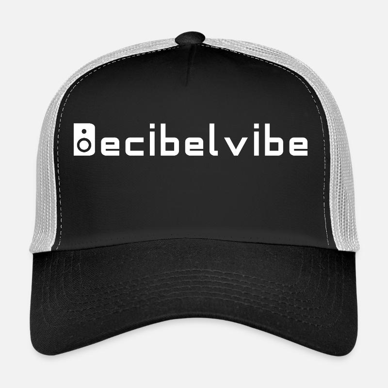 Decibelvibe - Derivative products - White Design Trucker Cap