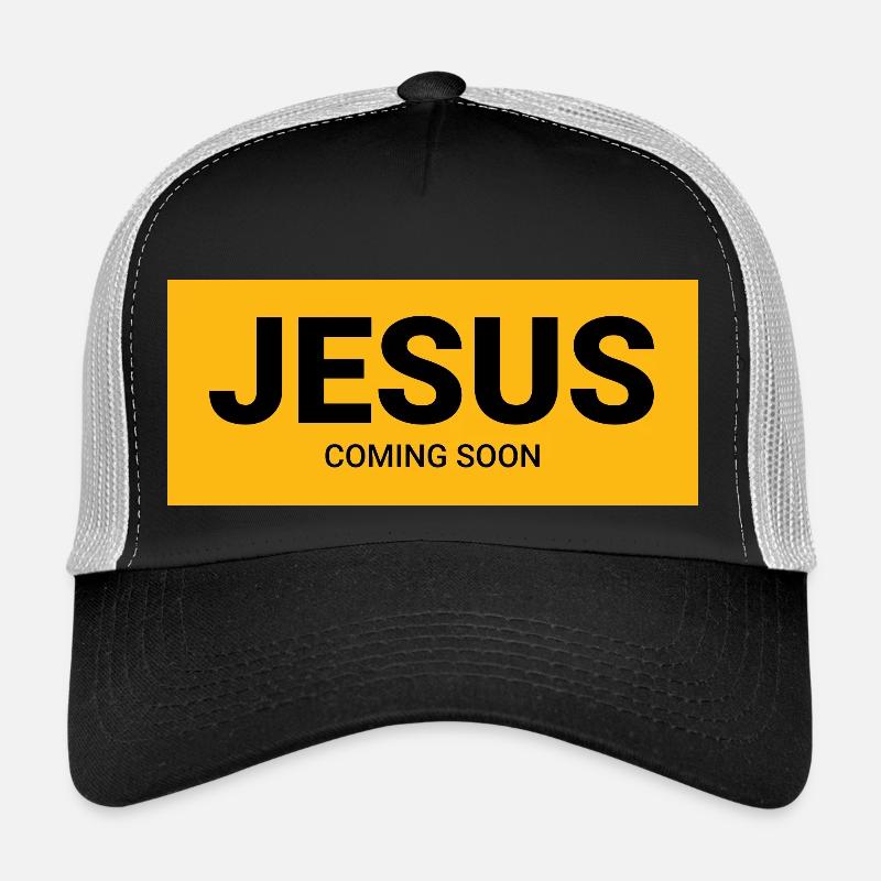 Jesus - Trucker Cap - Schwarz/Steingrau