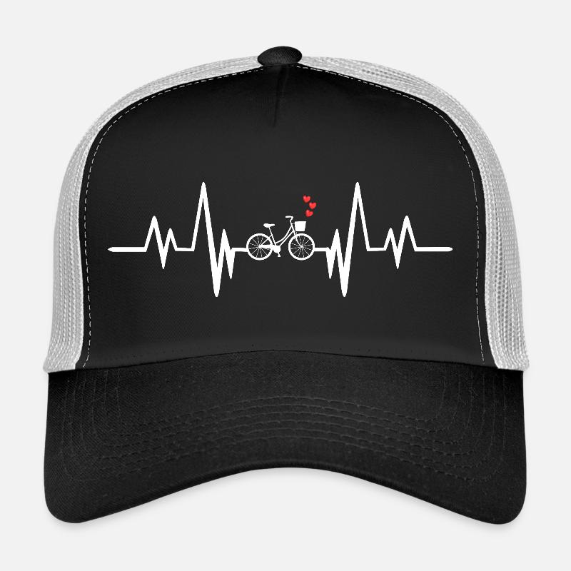 Conception de coeur de vélo pulsant Casquette trucker 