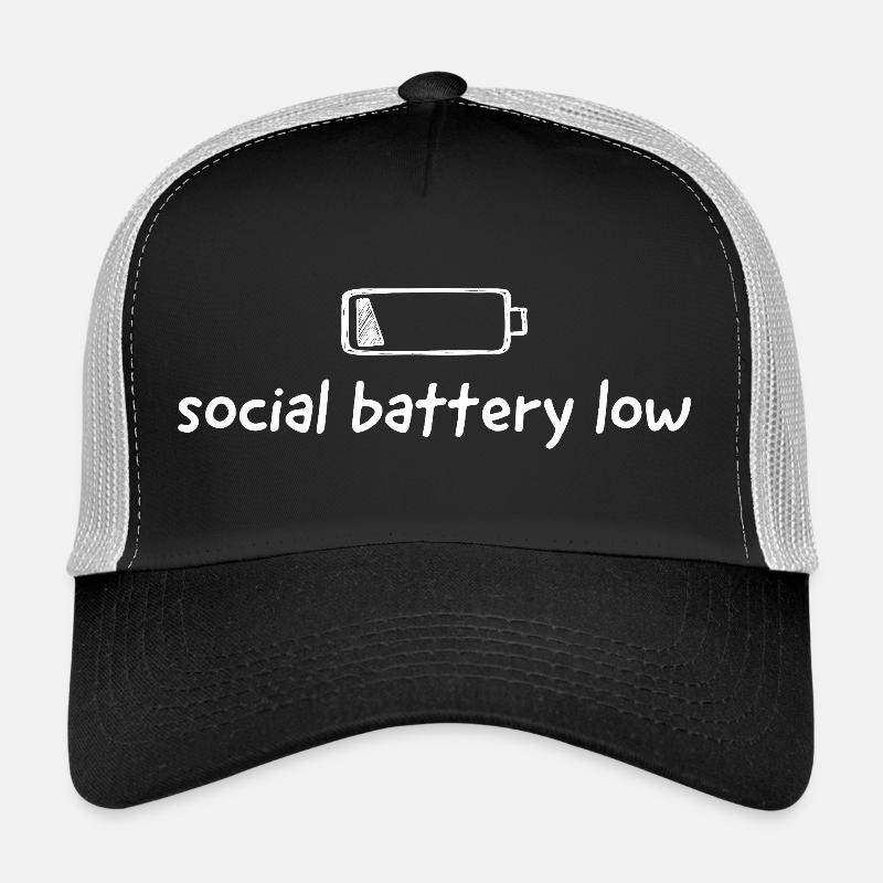 social battery low Trucker Cap