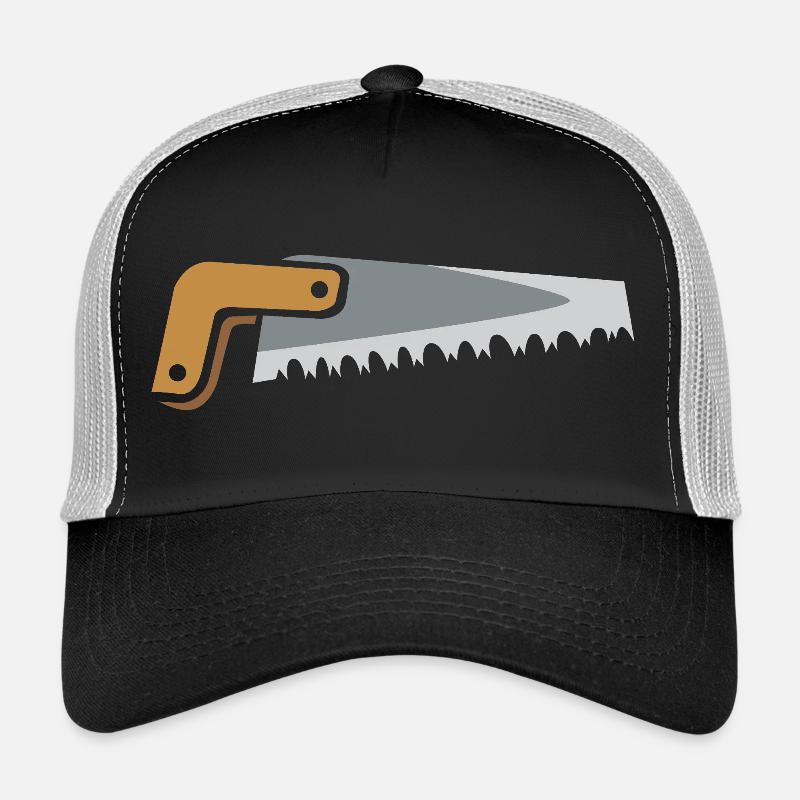 Illustration de scie de style bande dessinée - Graphique d’outil Casquette trucker 
