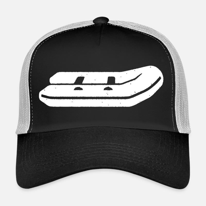 Schlauchboot Paddeln Boot Vektor Trucker Cap