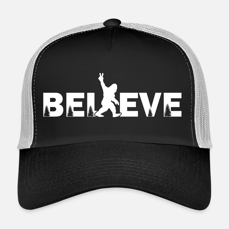 Glaub dem Bigfoot Sasquatch Forest Kryptid-Design Trucker Cap