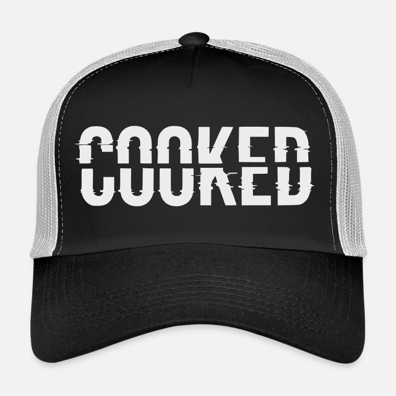 Glitch Schriftzug Cooked Trucker Cap