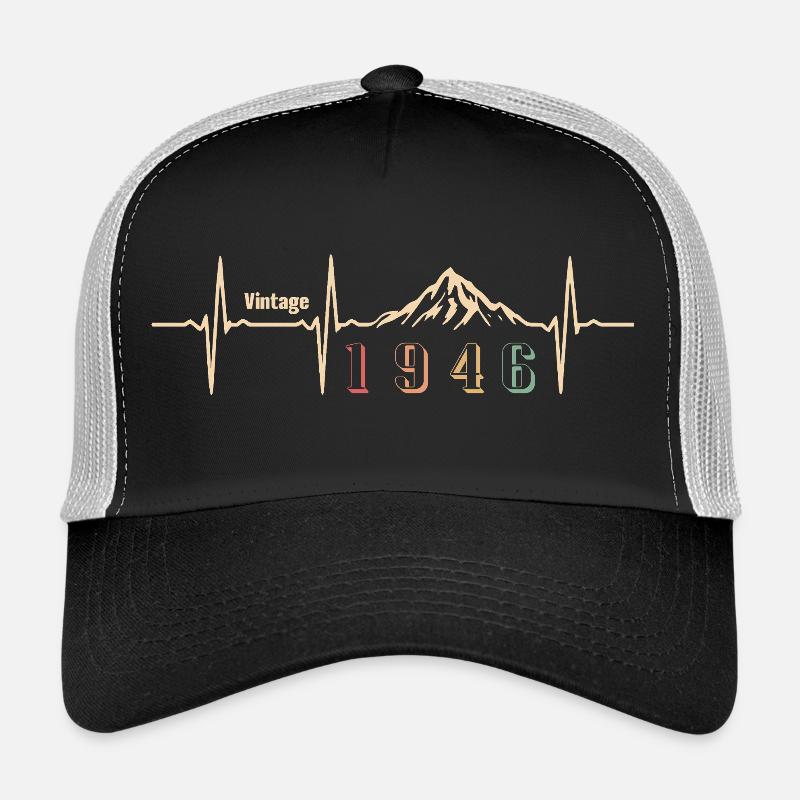 Retro Street 80 Years Octogenarian Gift 1946 - Trucker Cap - black/stone grey